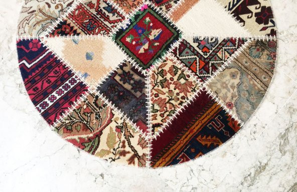 Kırkyama El Dokuma Halı 100cm XHE0050 - 6
