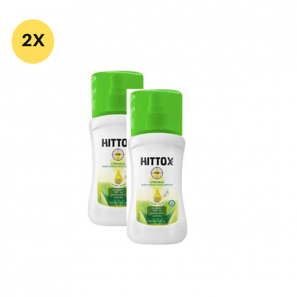 Hittox Doğal Sinek Kovucu Vücut Koruyucu Krem Sprey 100 ml 2 Adet