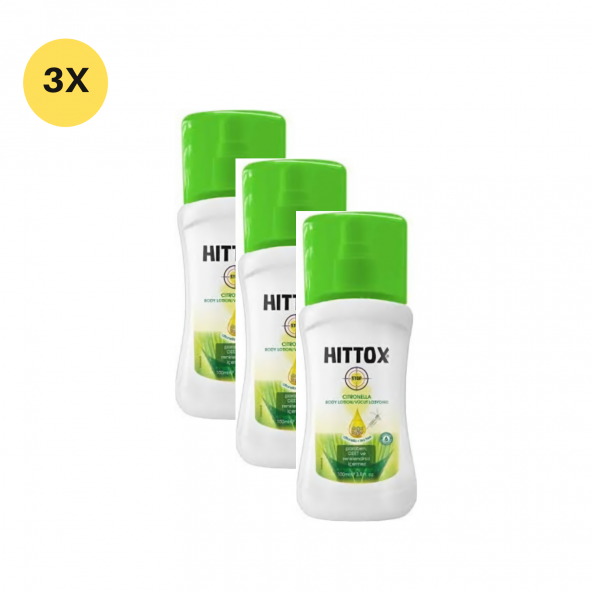 Hittox Doğal Sinek Kovucu Vücut Koruyucu Krem Sprey 100 ml 3 Adet - 1