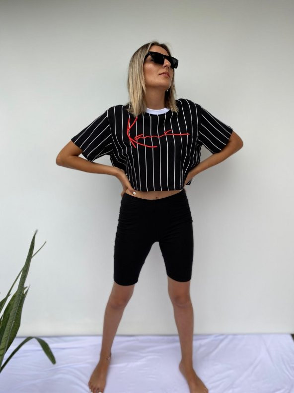 Tayt Diz Üstü Kadın Siyah Spor Taytı - 2