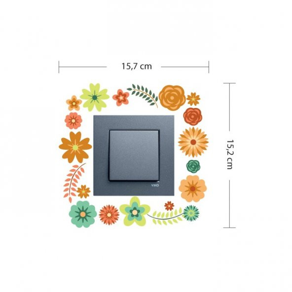 Çiçekler-2 Priz Sticker, Elektrik Düğmesi Sticker - 3