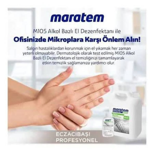 Eczacıbaşı Maratem M105 Alkol Bazlı El Dezenfektanı - 250 mL - 4