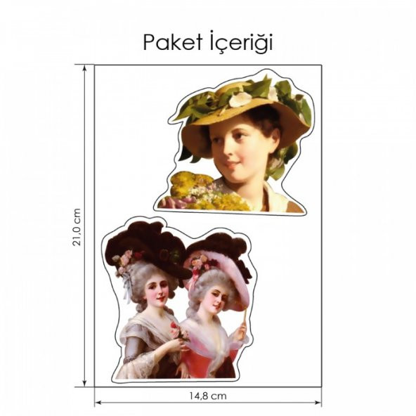 Rönesans Figürleri 2 Set Mini Notebook Sticker - 2