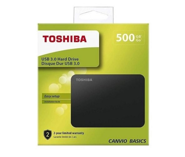 Toshiba 500GB Canvio Basic 2.5" HDTB405EK3AA Black - 1