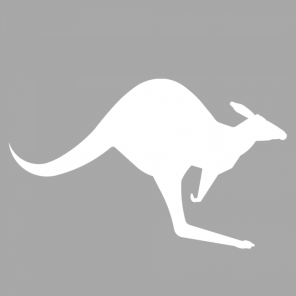 İkon Kanguru Stencil Tasarımı 30 x 30 cm