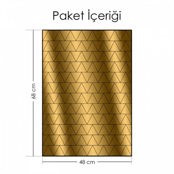 Üçgenler Metalik Duvar Stickerı - 2