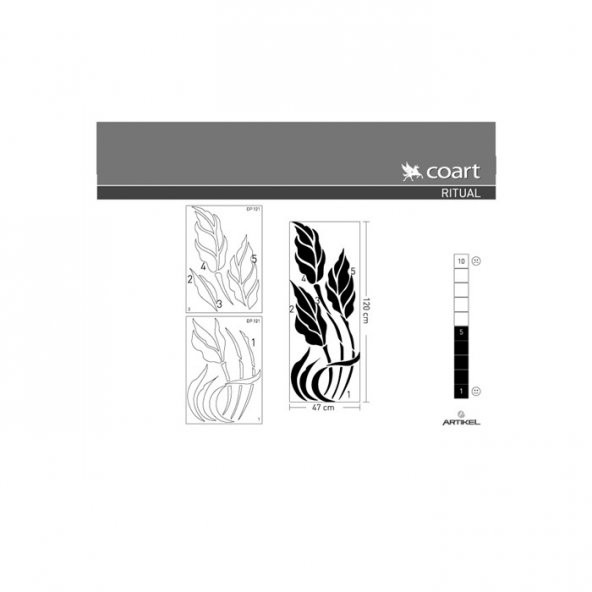 Ritual Kadife Duvar Sticker 47X120 Cm - 4