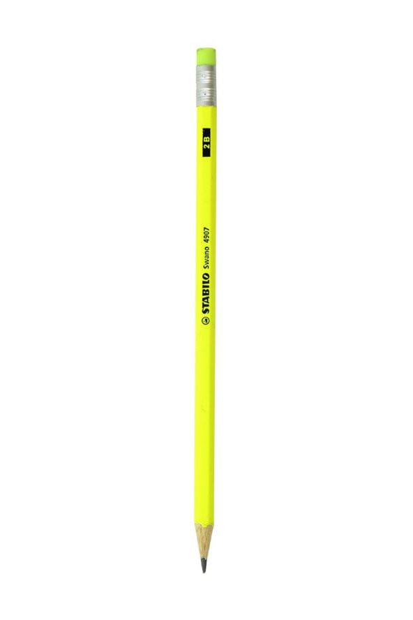 kurşun kalem neon silgili sarı 4907/2b-24 / stabılo