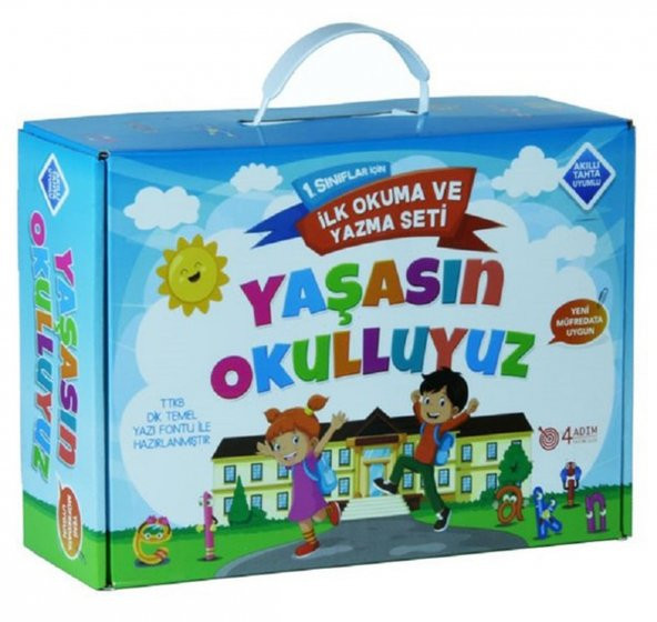 4 Adım 1. Sınıf İlkokuma ve Yazma Seti (Yaşasın Okulluyuz)