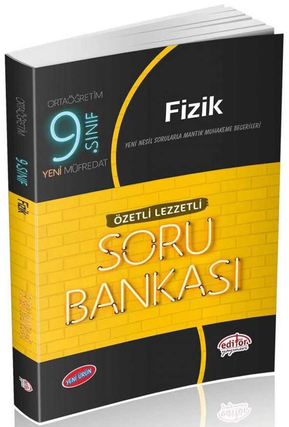 Editör 9. Sınıf Fizik Özetli Lezzetli Soru Bankası