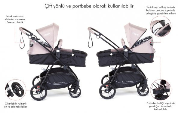 Casual Cadillac Trona Travel Sistem Bebek Arabası - 7