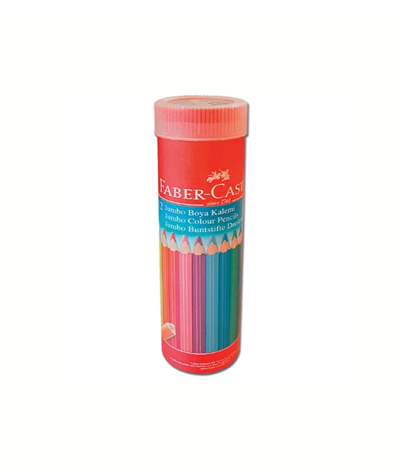 Faber Castell Jumbo Üçgen Tüp Kuruboya 12Li 1116615 (1 adet)
