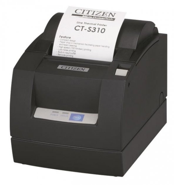 Termal Fiş Barkod Yazıcı 80 mm Siyah ( Seri, USB ) 150 mm/sn - 203 dpi Citizen CT-S310 - 2