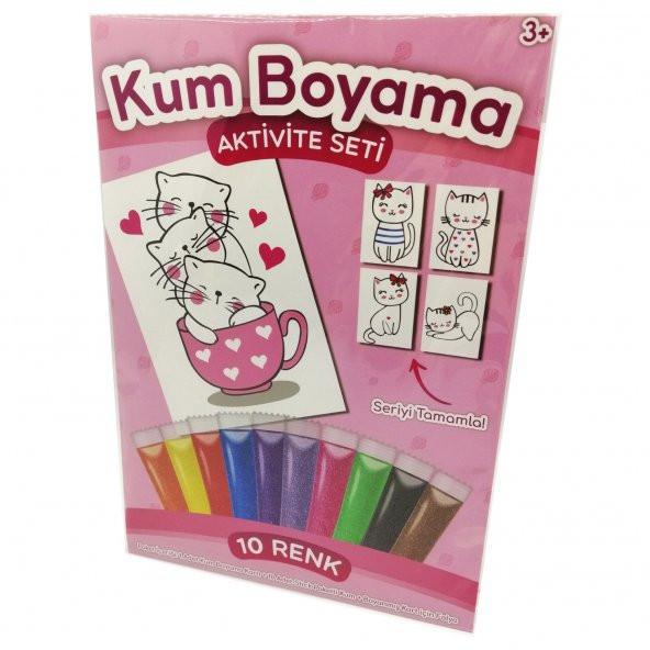 Kedi Kardeşler |  Kediler Kum Boyama Aktivite Seti - 1