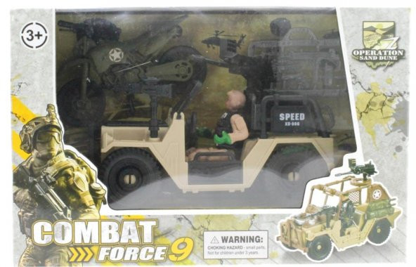 Combat Force Figür, Motor ve Jeep - 4