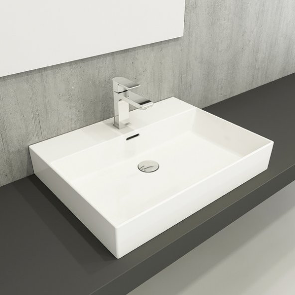 Hafele Freya 60 Çanak Lavabo Parlak Beyaz 588.96.041 - 1