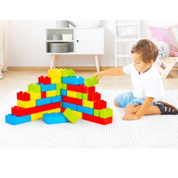 Dolu Çantalı Tuğla Blokları 48 Prç Dev Blok Kreş Tipi Lego 5034 - 6