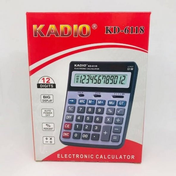 Kadio KD-6118 Hesap Makinesi (Büyük Boy)