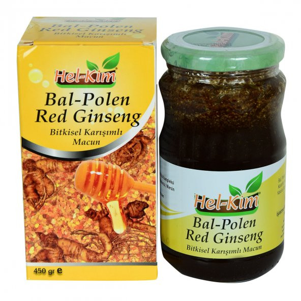Hel-Kim Bal Polen Red Ginsengli Bitkisel Karışımlı Macunnu 450 Gr - 2