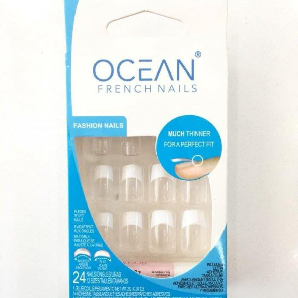 Ocean Takma Tırnak Şeffaf ( İnce French ) - 2