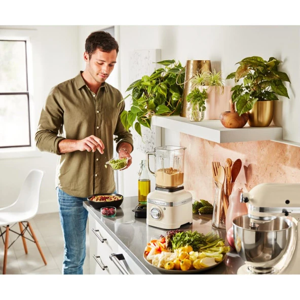 KitchenAid K400 Artisan 5KSB4026EAC Almond Cream Blender - 7