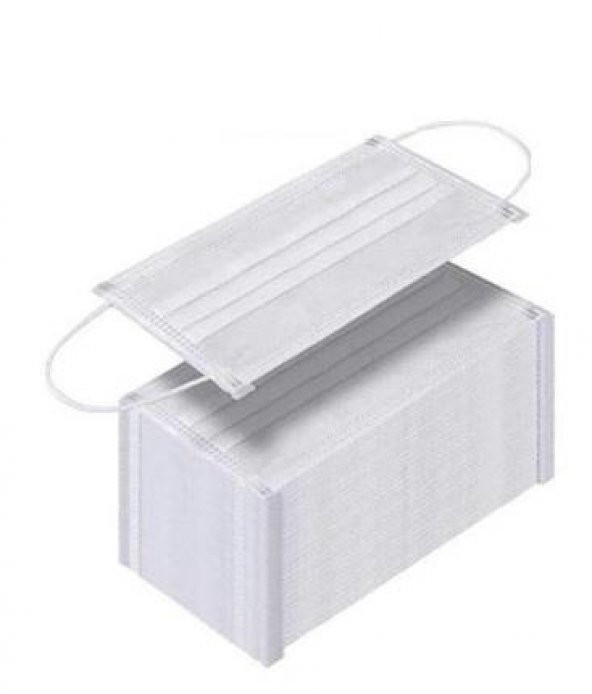 Hepfit Lastikli Cerrahi Koruyucu Yüz Maskesi Telli 3 Katlı 100 lü Paket - 4
