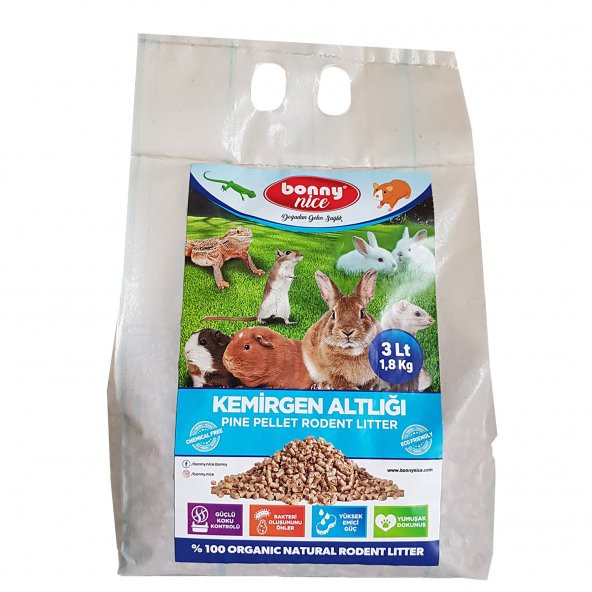 Bonny Nice Doğal Çam Pelet Ginepig Altlığı 2 kg 4 l
