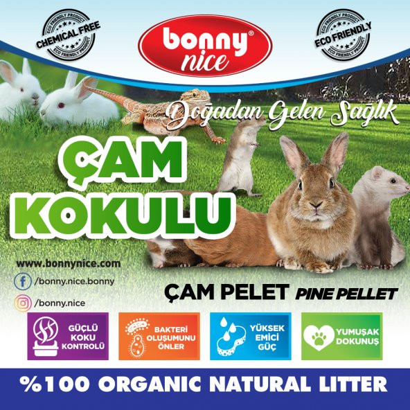 Bonny Nice Doğal Çam Pelet Hamster Altlığı 5 kg 10 l - 4