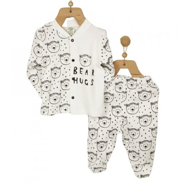 Luggi Baby Erkek Organik Panda Pijama Takım LG-4515