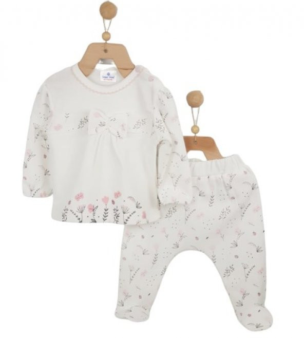 Luggi Baby Kız Organik Çiçek Pijama Takım LG-4506