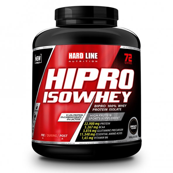 Hardline Nutrition Hipro Isowhey Protein Tozu 1800 Gram 72 Servis İzole Whey Protein (( SADE ))