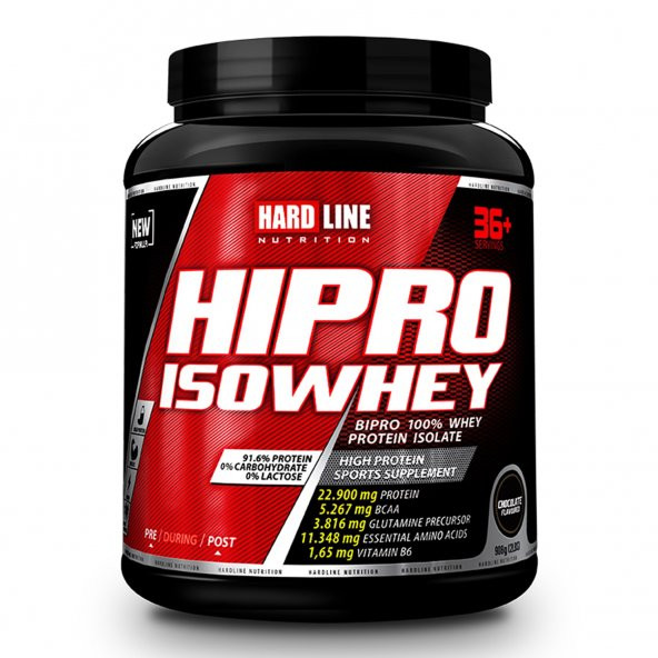 Hardline Nutrition Hipro Isowhey Protein Tozu 908 Gram 36 Servis İzole Whey Protein (( ÇİKOLATA ))