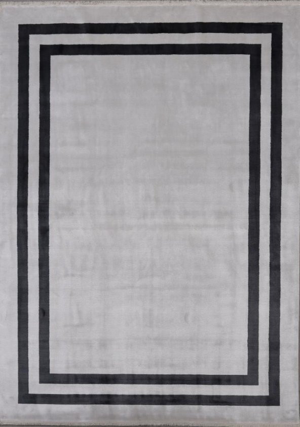 Halı Home Halı Amber Koleksiyonu 1008 Krem Antrasit Saçaklı Halı - 3