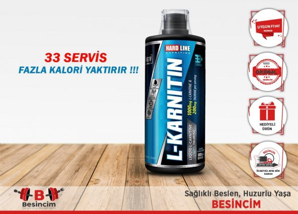 Hardline L-Karnitin Sıvı 1000 ML karnitin Lcarnitin karnitin YAĞ YAKICI ( LİMON )  (HEMEN KARGO) - 1