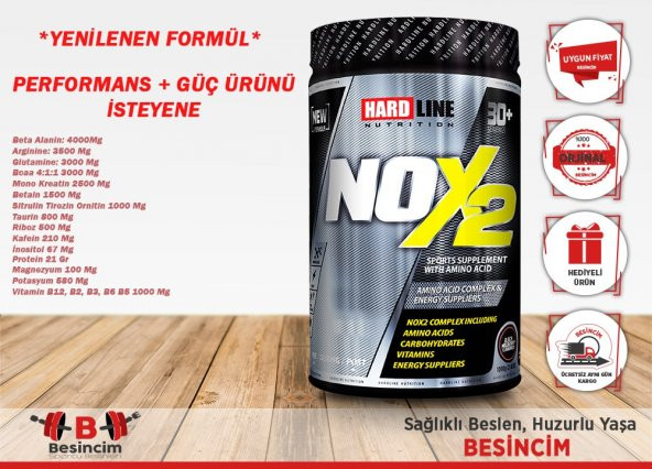 Hardline Nox 2 1090 Gram L-Citrulline Malate Arjinin AKG Nox Pump KARADUT AROMALI