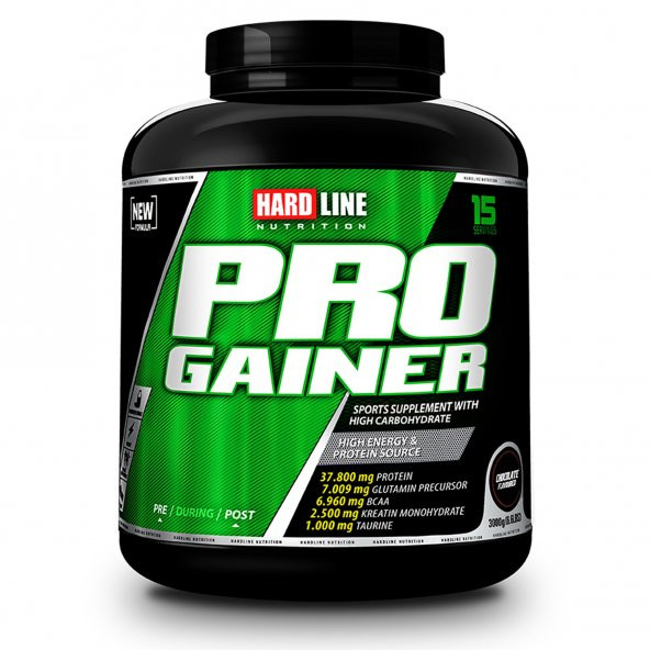 Hardline Progainer 3000 Gr Gainer Kilo Aldırıcı Karbonhidrat Tozu Pro Gainer Hardline ÇİLEK