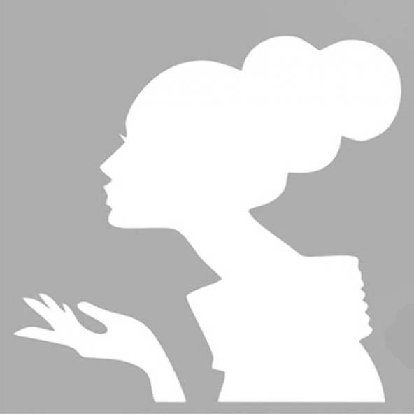 Kadın Silüeti Stencil Boyama şablonu 30x30 cm, Duvar Stencil, Fayans Stencil, Mobilya Stencil ürün görseli 1