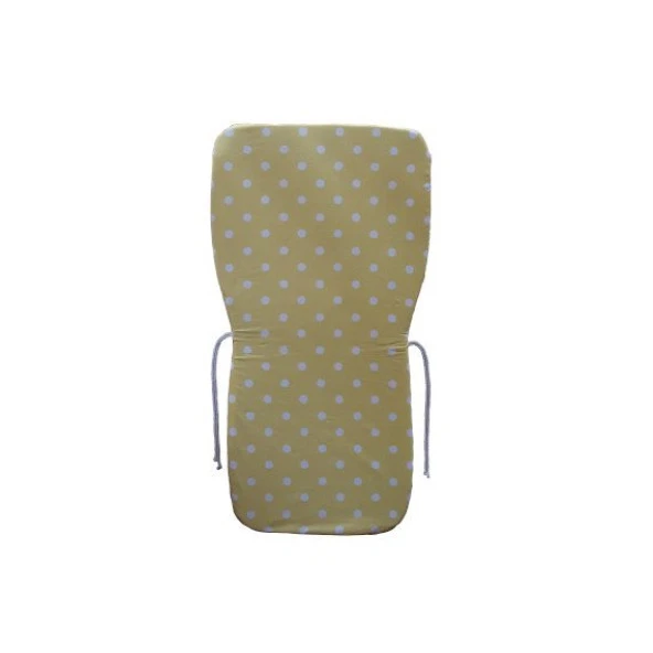 Lintex Monoblok Sarı Beyaz Puantiyeli 42x79 cm Sandalye Minderi