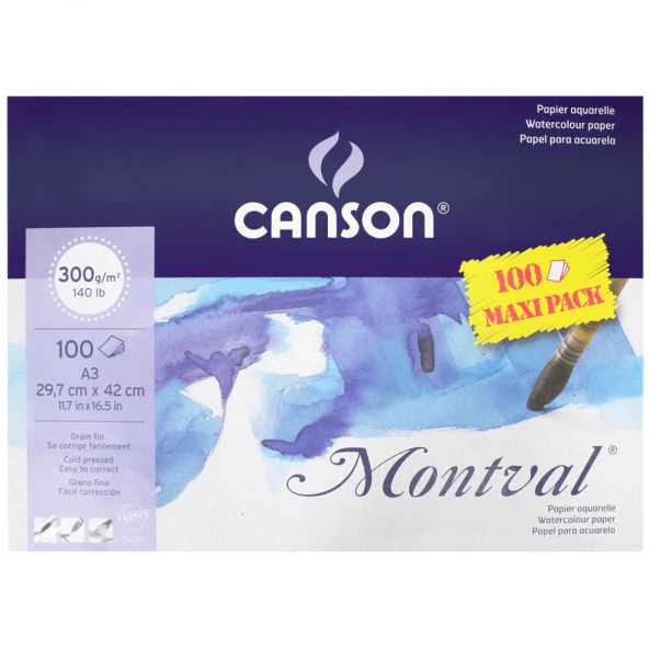 CANSON Montval Sulu Boya Blok 300g 100 Sayfa 24x32
