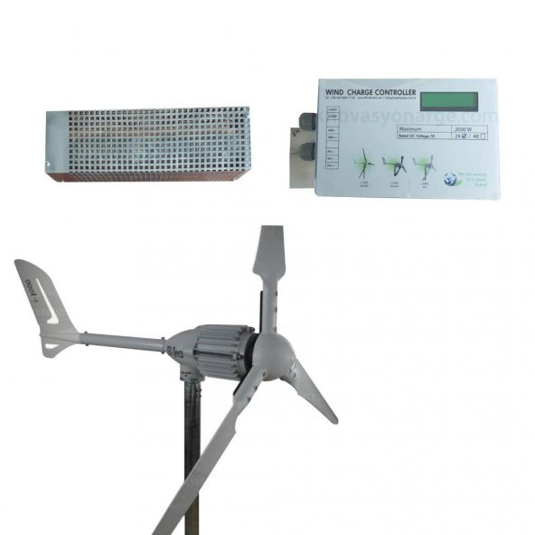 1000 WATT 24 V Rüzgar Türbini + Yerli Şarj Kontrol Cihazı - 3