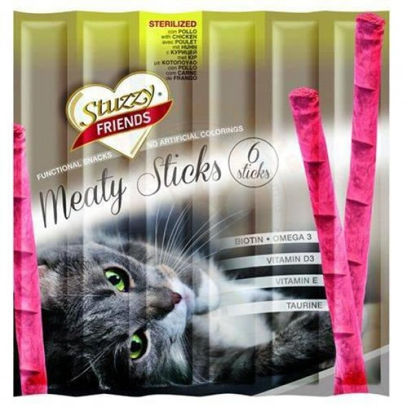 Stuzzy Friends Sticks Kısır Kedi Ödülü 6 Ad x 5 Gr