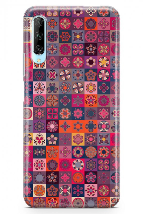 Huawei P Smart Pro 2019 Kılıf Patchwork Serisi Fiona - 1