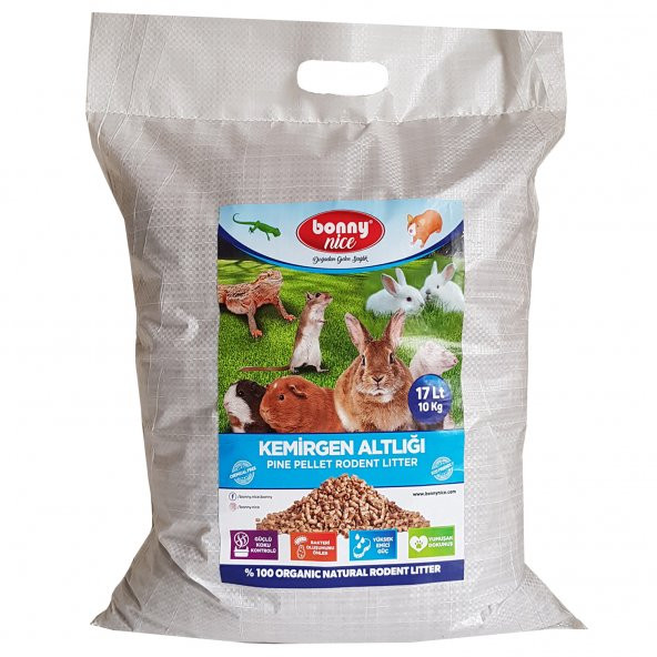 Bonny Nice Doğal Çam Pelet Ginepig Altlığı 10 kg 20 l