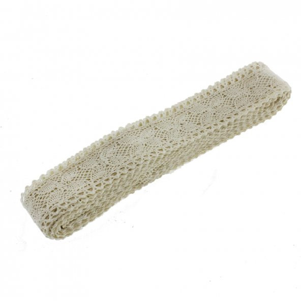 4cm x 2metre Koton Pamuk Dantel Kurdela - 2