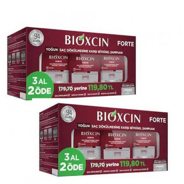 Bioxcin Forte Şampuan 3lü Set-2 Adet