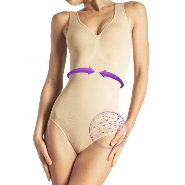 Lytess Corrective Slimming Body - İnceltici ve Sıkılaştırıcı Korse Ten Rengi L - XL Nude