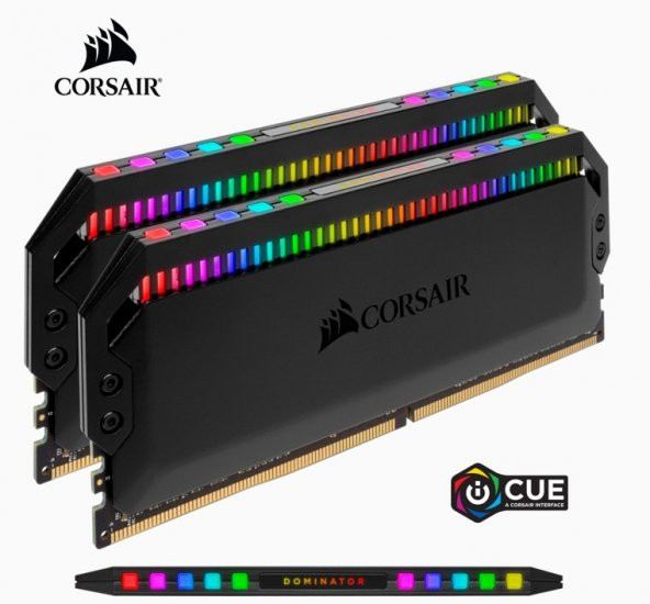 Corsair Dominator Platinum RGB 16GB (2X8) 3600MHz DDR4 CMT16GX4M2C3600C18 Bellek 1.35V