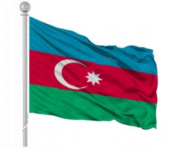 Azerbaycan Bayrağı 50X75CM.
