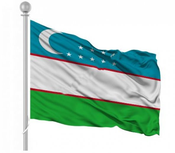 Özbekistan Bayrağı 200X300CM. ürün görseli 1