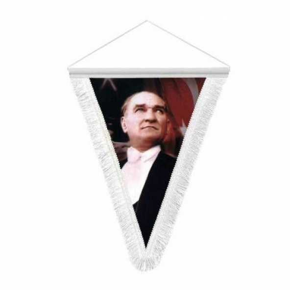 Ay Yıldız - Atatürk Resmi Üçgen Hatıra Bayrağı